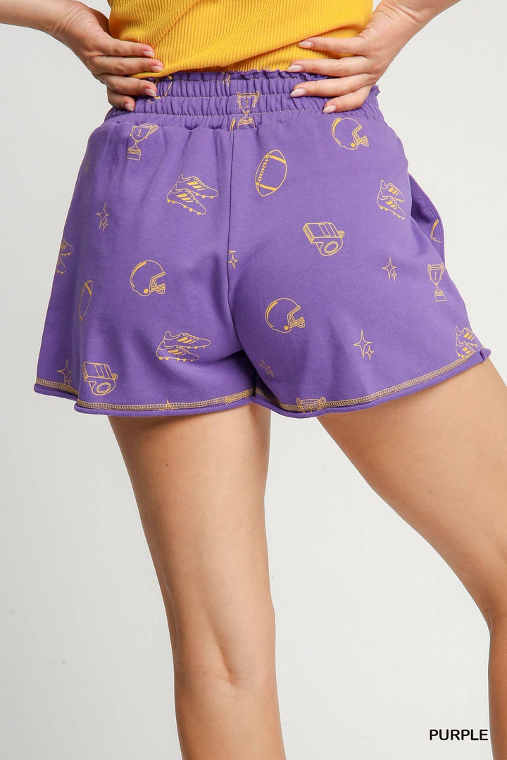 Game Day French Terry Shorts - ORANGE