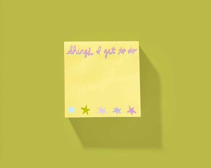 Sticky Notes Pad - "Things I Get to Do" - 300 Sheets