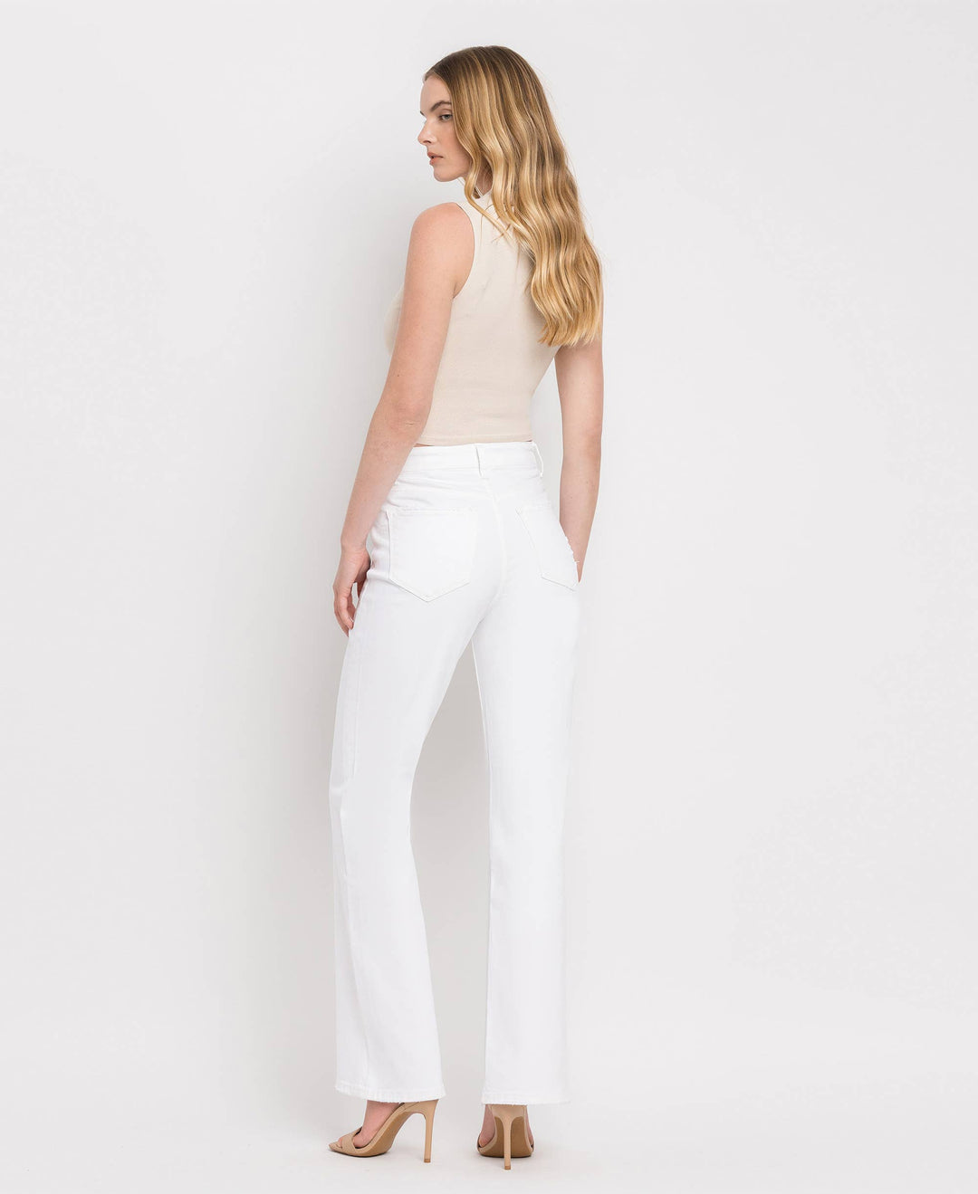 Denim - 90'S VINTAGE TUMMY CONTROL SUPER HIGH RISE FLARE JEANS - - Cultured Cloths Apparel