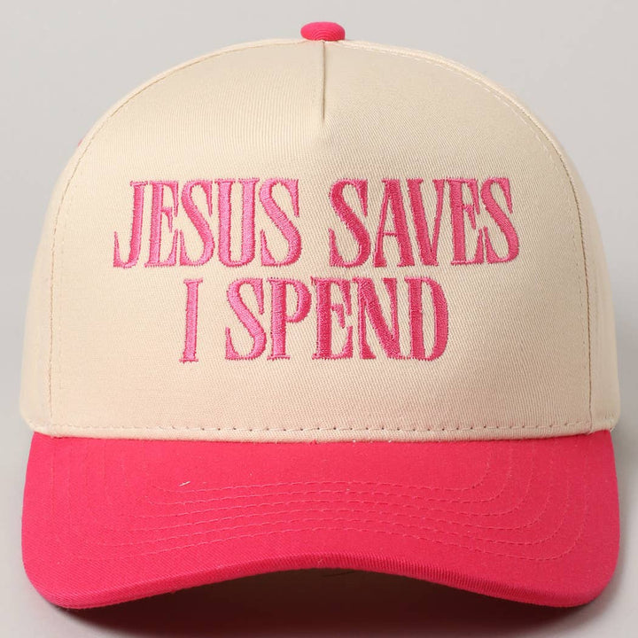 Accessories, Hats - JESUS SAVES I SPEND Embroidery Trucker Hat - - Cultured Cloths Apparel