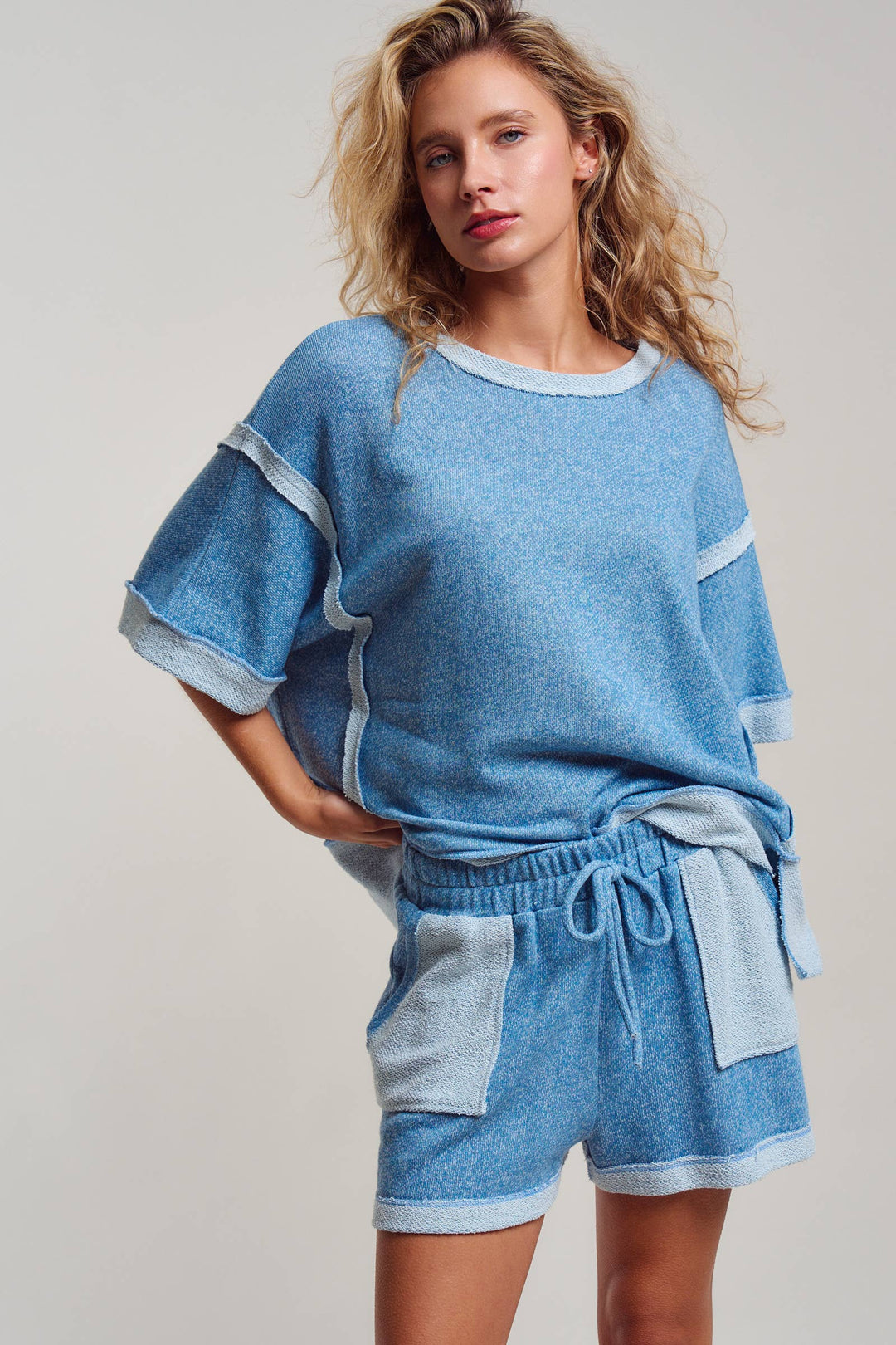 Reverse Seam Terry Two-Piece Set