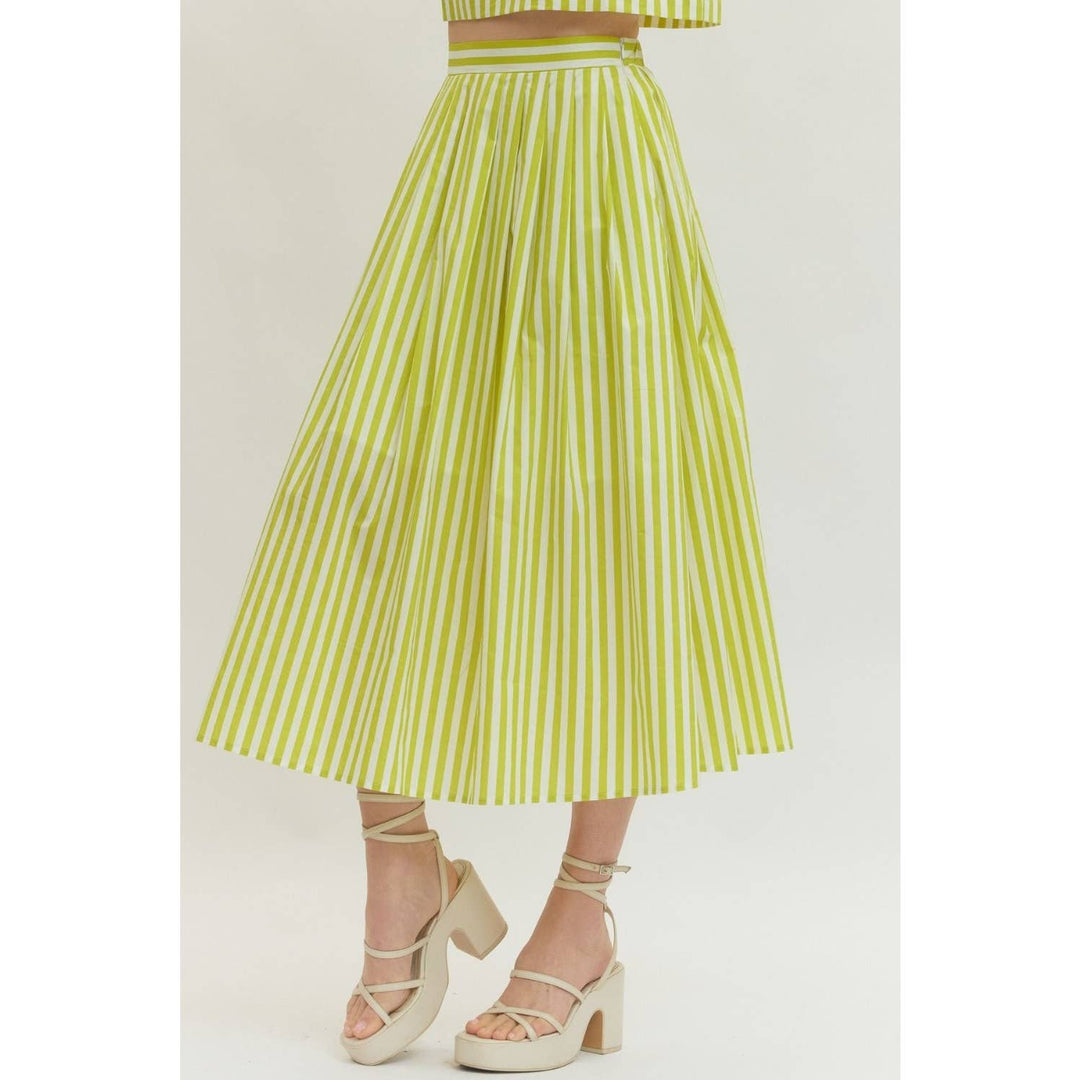 Women's Skirts - Striped midi skirt - - Cultured Cloths Apparel
