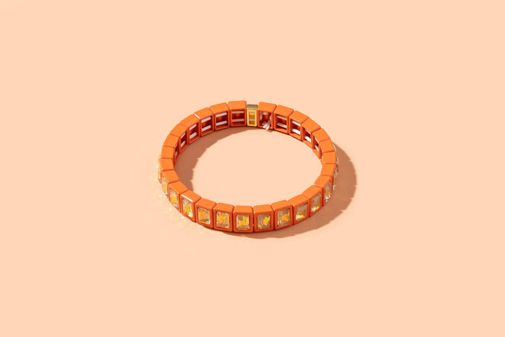 Accessories, Bracelets - Enamel Stretch Bracelet - Earth Tone Colors - - Cultured Cloths Apparel