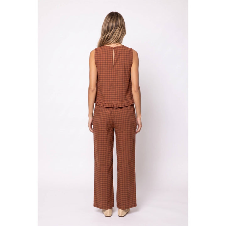 Gingham pull on pants