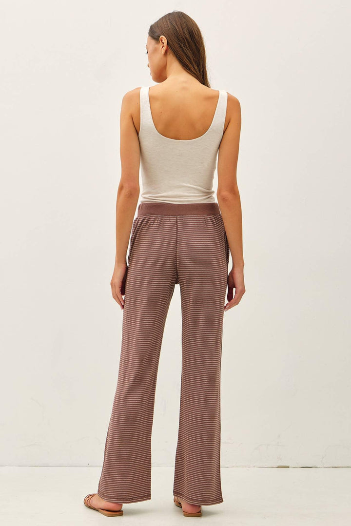 STITCHED THERMAL PULL ON PANTS