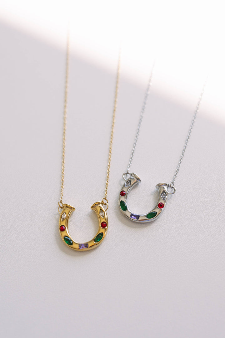 Lainey Crystal Horseshoe Necklace