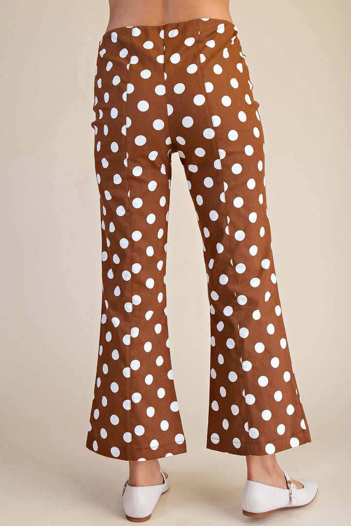 Pants - Flare Crop Dot Pants - - Cultured Cloths Apparel