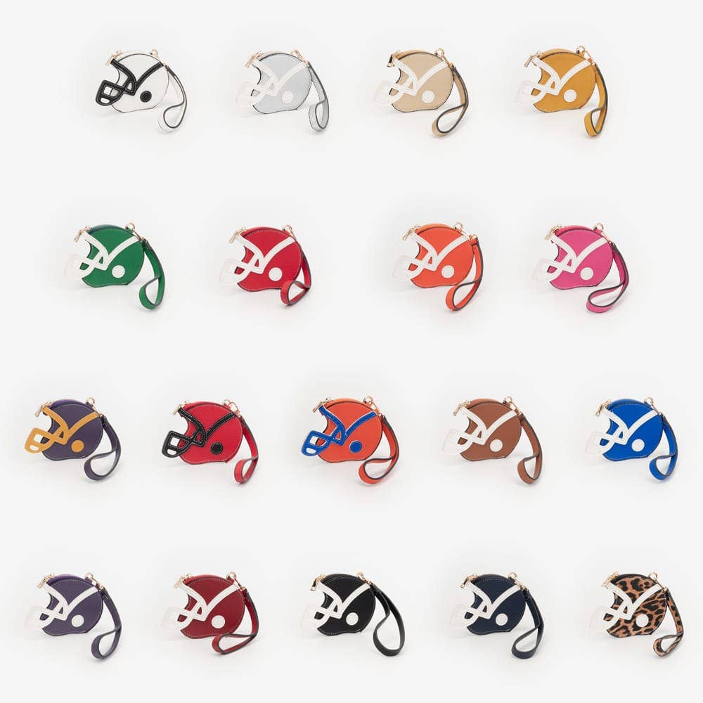 Football Helmet Coin Purse Wristlet