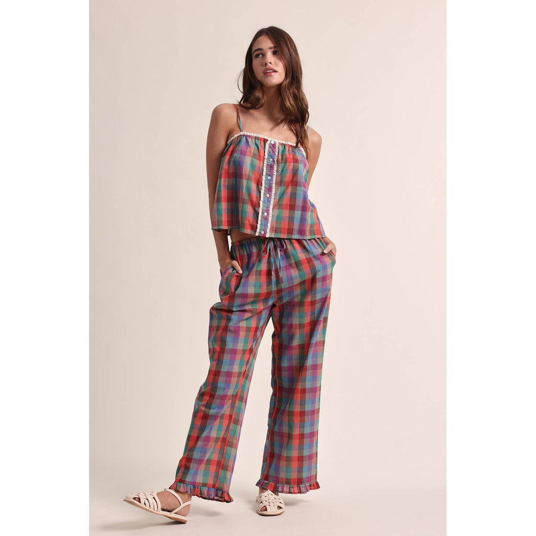 MULTICOLOR PLAID PANTS