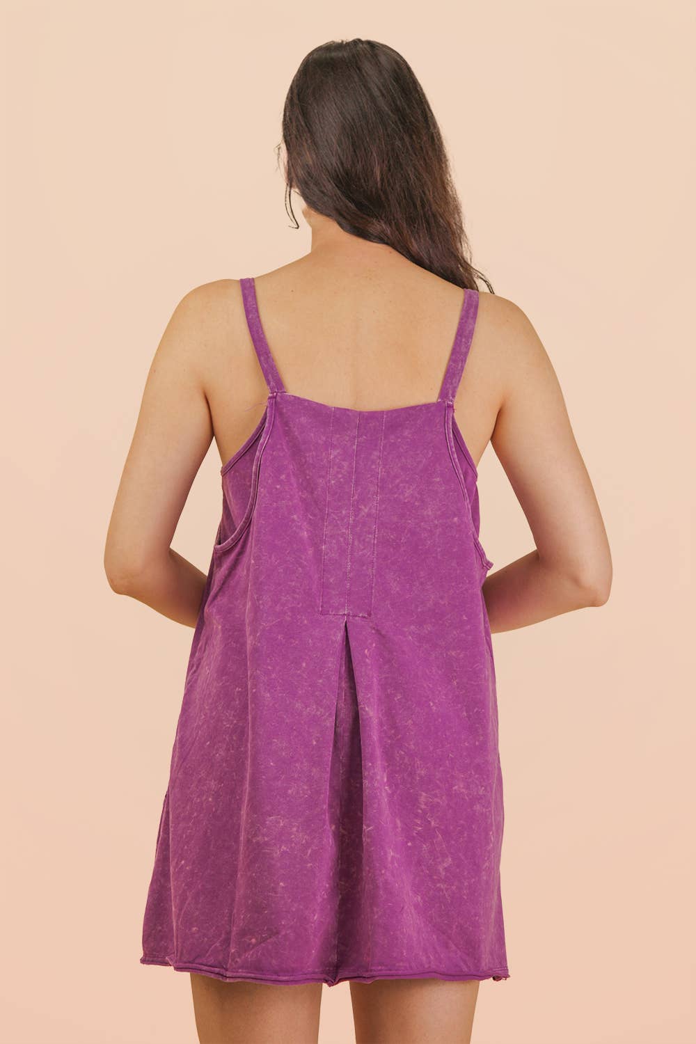 Dresses - Mineral Washed Knit Mini Dress with Shorts Inside - - Cultured Cloths Apparel