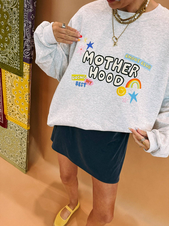 All things motherhood sweatshirt - hanes / ash