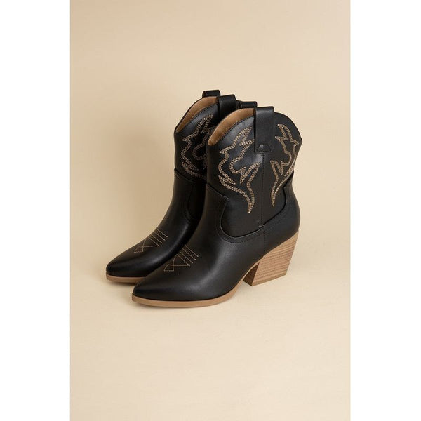 Shoes - BLAZING-S WESTERN BOOTS - BLACK - Cultured Cloths Apparel