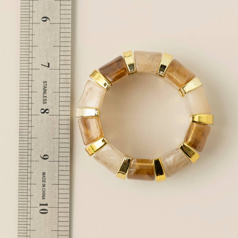 Accessories, Bracelets - Colorful Resin Block Bracelet - - Cultured Cloths Apparel