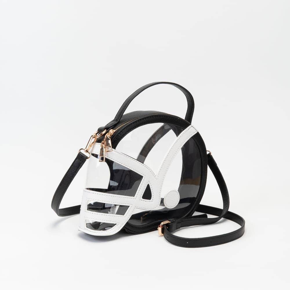 Handbags - TG10902 Clear Gameday Football Helmet Satchel/Crossbody Bag - - Cultured Cloths Apparel