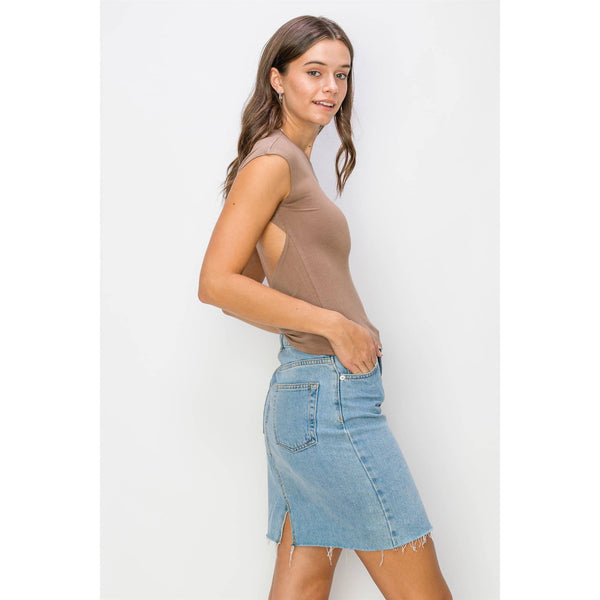 Women's Short Sleeve - Backless Jersey Top -  - Cultured Cloths Apparel