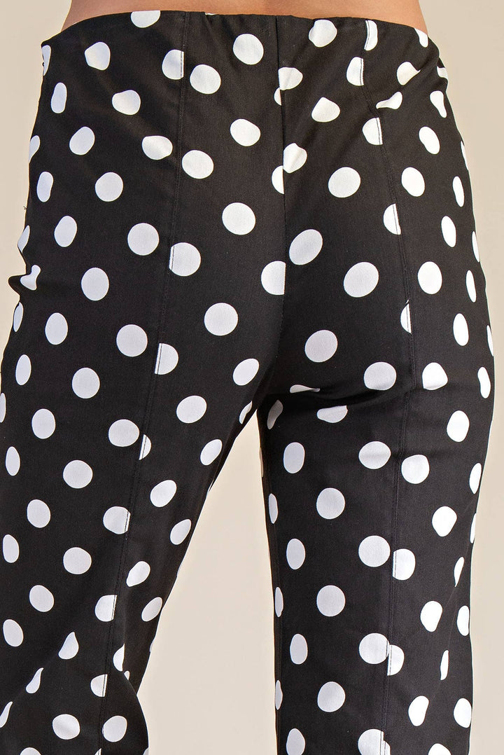 Pants - Flare Crop Dot Pants - - Cultured Cloths Apparel