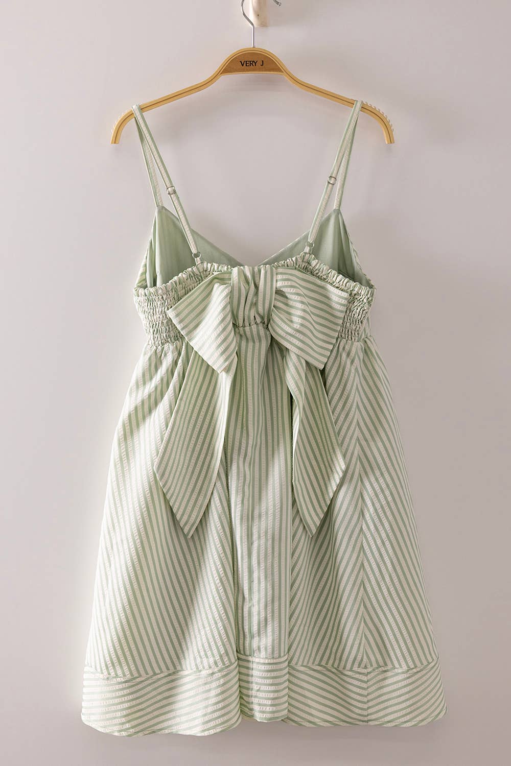 Women's Dresses - Stripe Bow Babydoll Sundress - - Cultured Cloths Apparel
