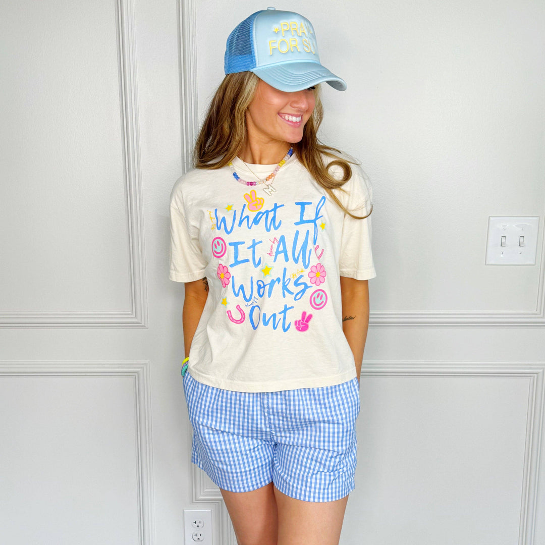 Graphic T-Shirts - What If It All Works Out Cropped Tee - - Cultured Cloths Apparel