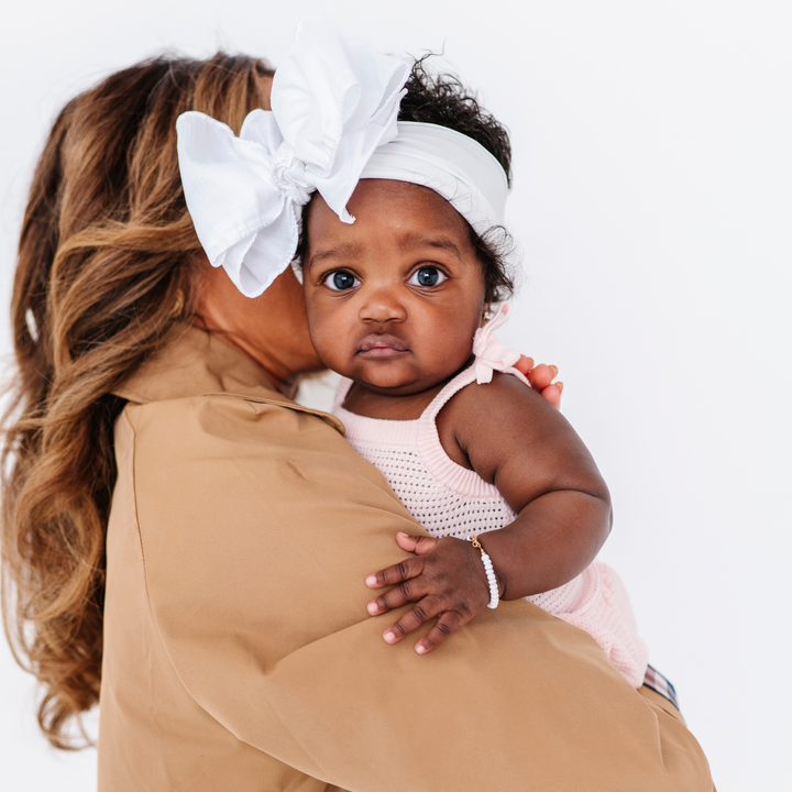 Accessories - Baby Bling® Faux Silk Big Classic Bow on soft nylon headband - - Cultured Cloths Apparel