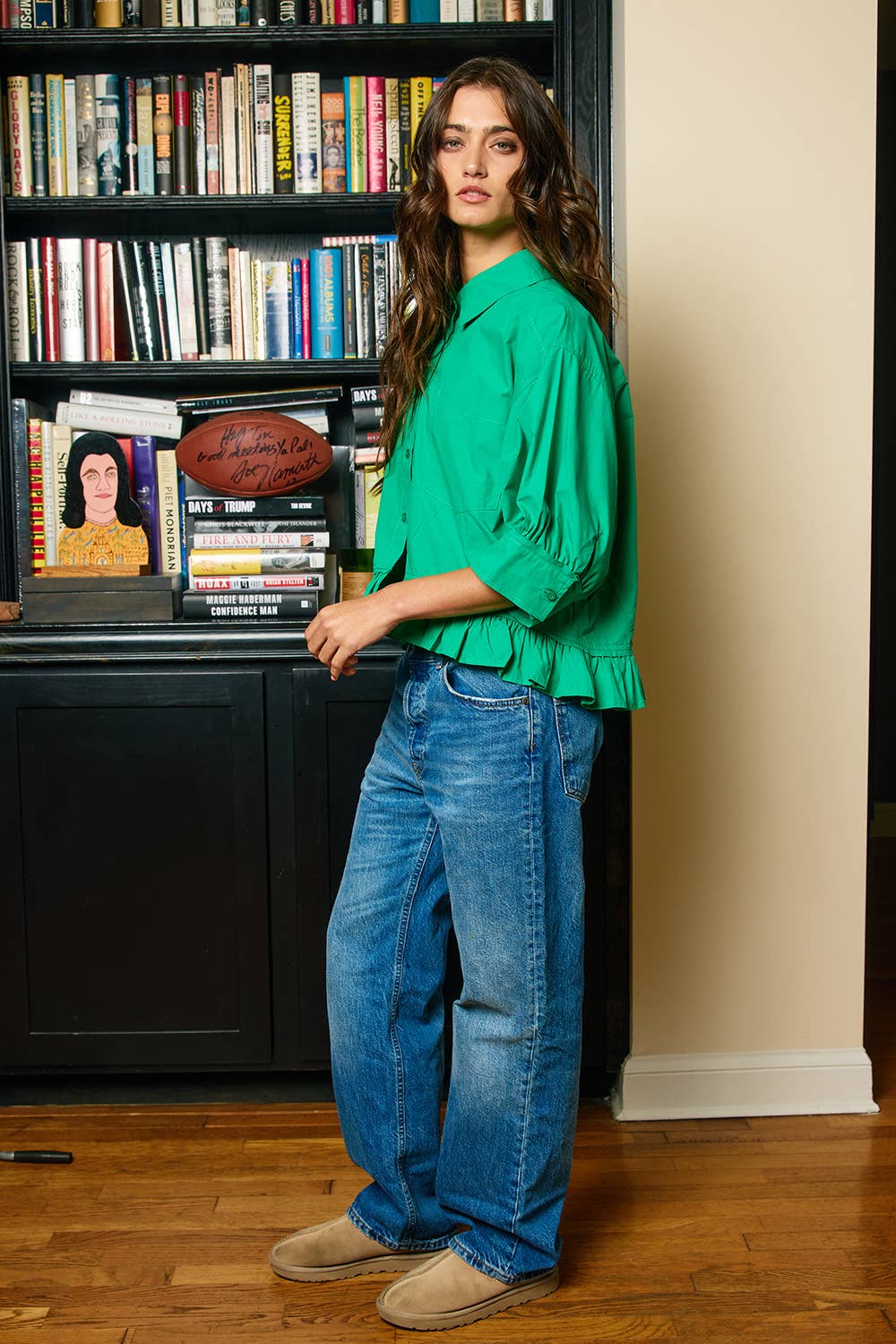 Women's Short Sleeve - Ruffled Hem Solid Poplin Blouse Shirt Top - - Cultured Cloths Apparel