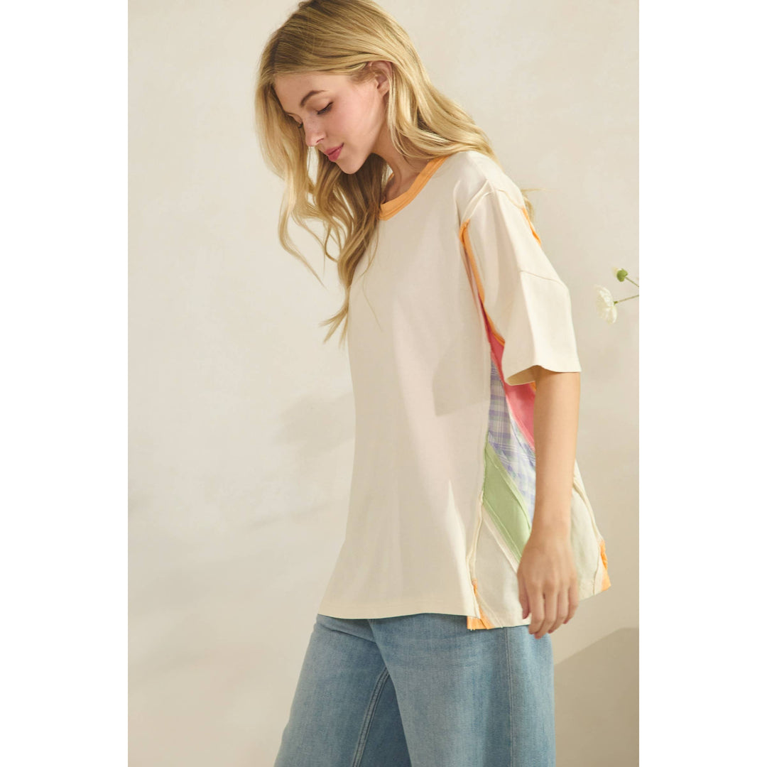 SUNSET COLORBLOCK OVERSIZED TEE