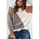 Women's Sweaters - Diagonal Colorblock Knit Sweater -  - Cultured Cloths Apparel