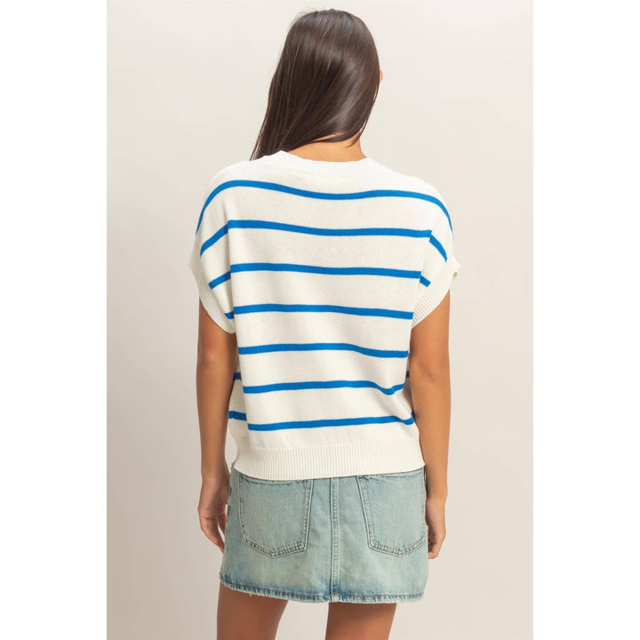 Striped Crew Neck Knit Top