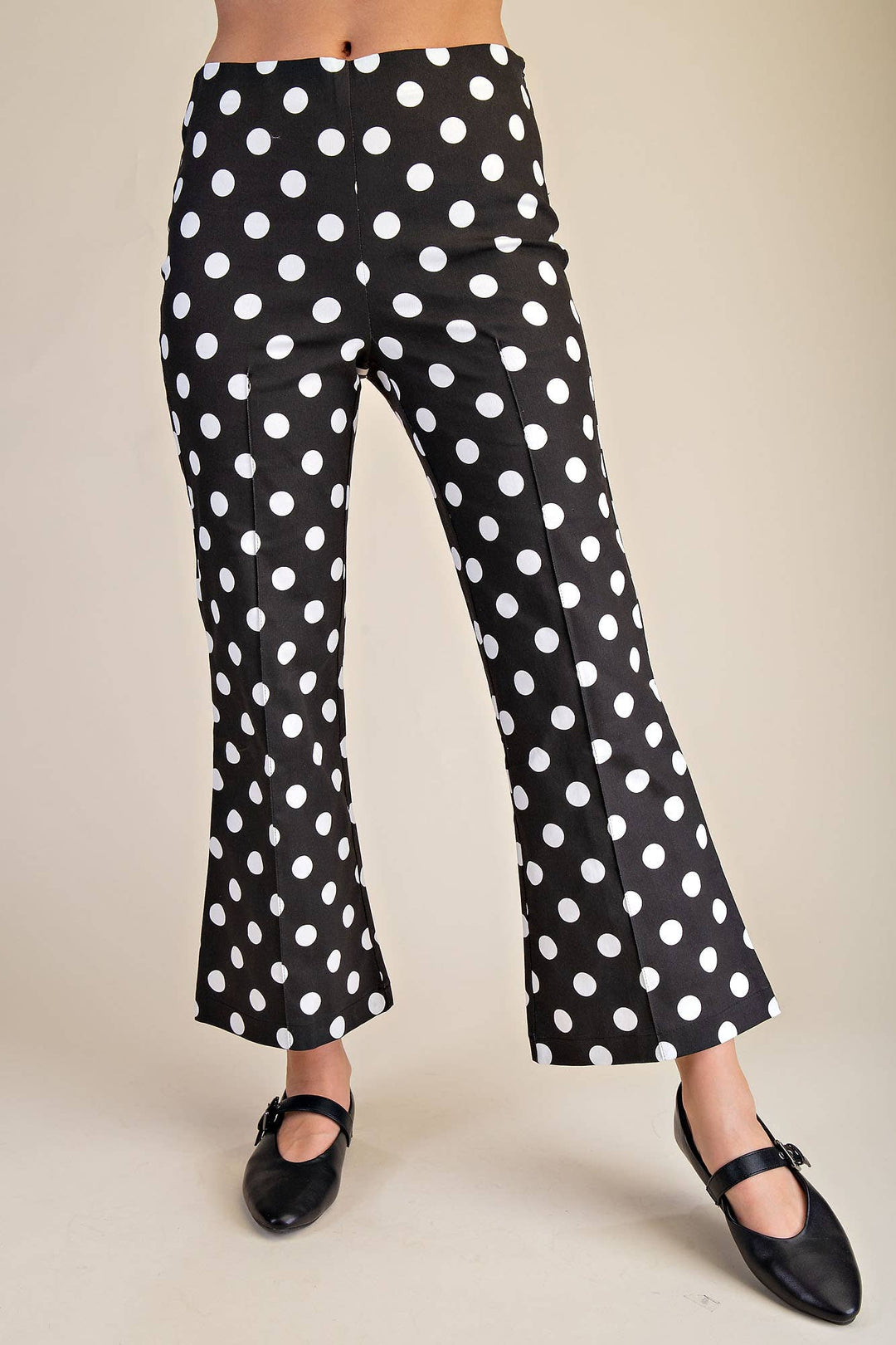 Pants - Flare Crop Dot Pants - - Cultured Cloths Apparel