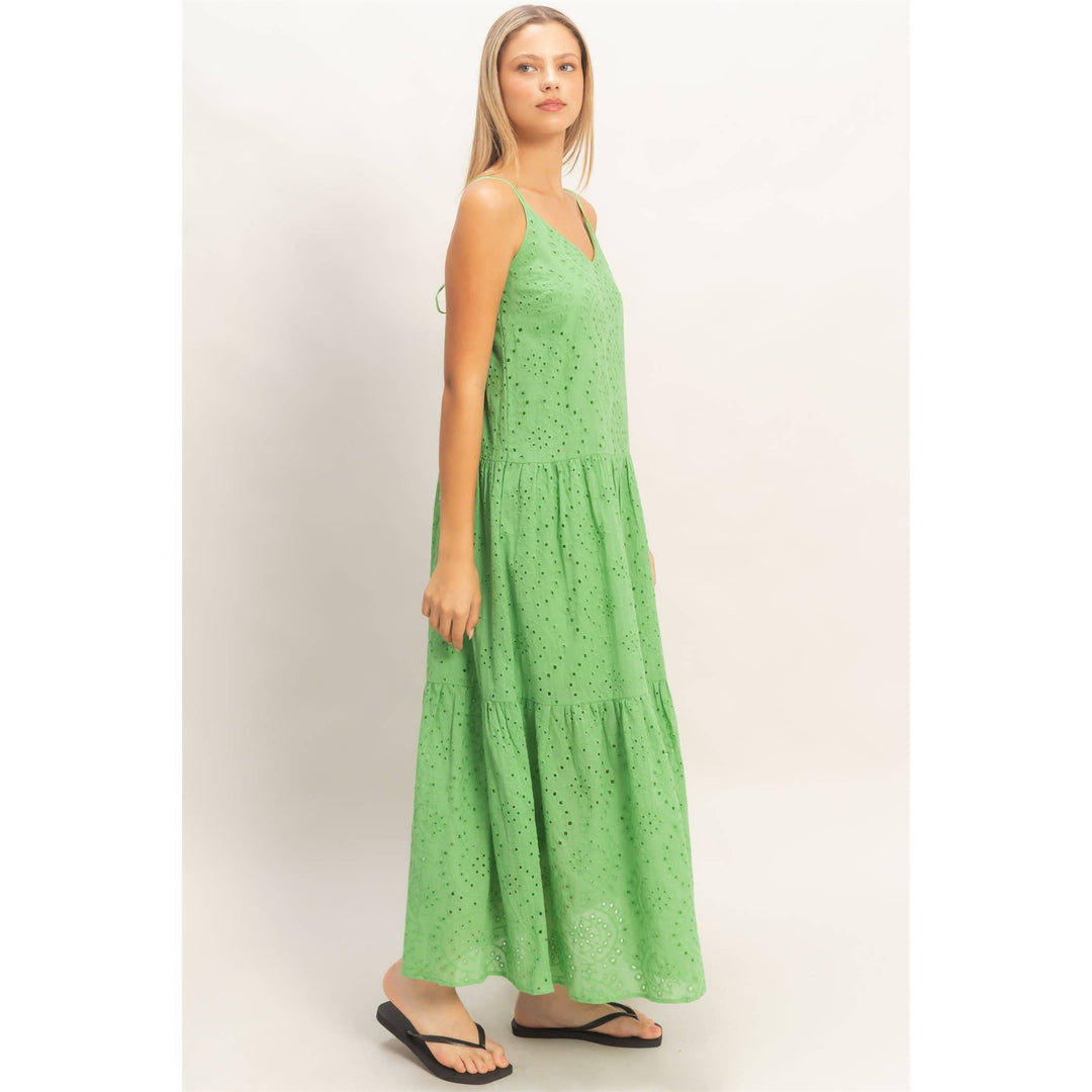 Dresses - Tiered Spaghetti Strap Maxi Dress - - Cultured Cloths Apparel