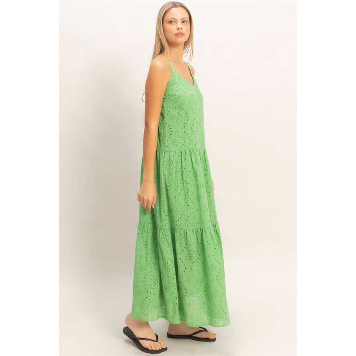 Dresses - Tiered Spaghetti Strap Maxi Dress - - Cultured Cloths Apparel