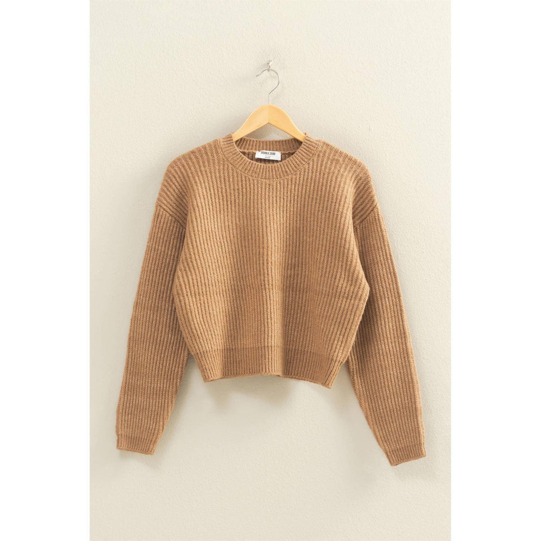 Women's Sweaters - Ribbed Crew Neck Sweater - - Cultured Cloths Apparel