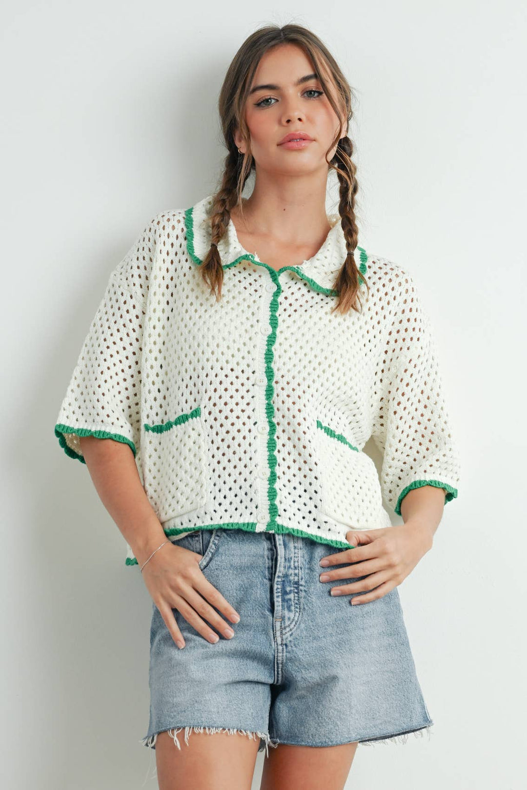 Urban Vibe Crochet Sweater Top