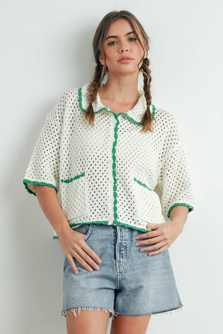 Urban Vibe Crochet Sweater Top