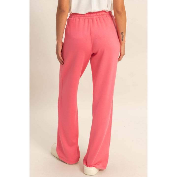 Elastic Waist Wide-Leg Pants
