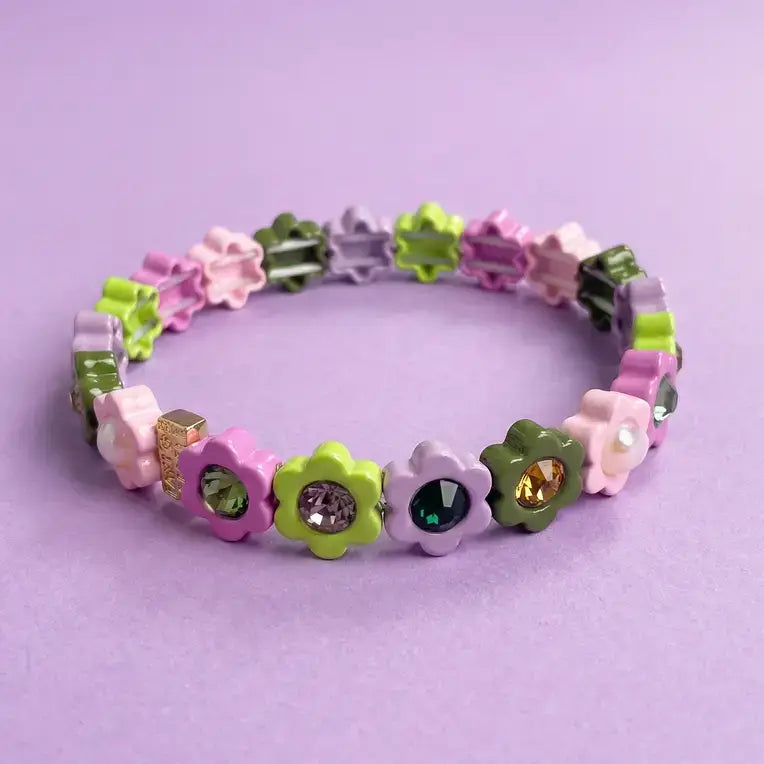 Accessories, Bracelets - Enamel Stretch Bracelet - Flowers - Daisy - - Cultured Cloths Apparel