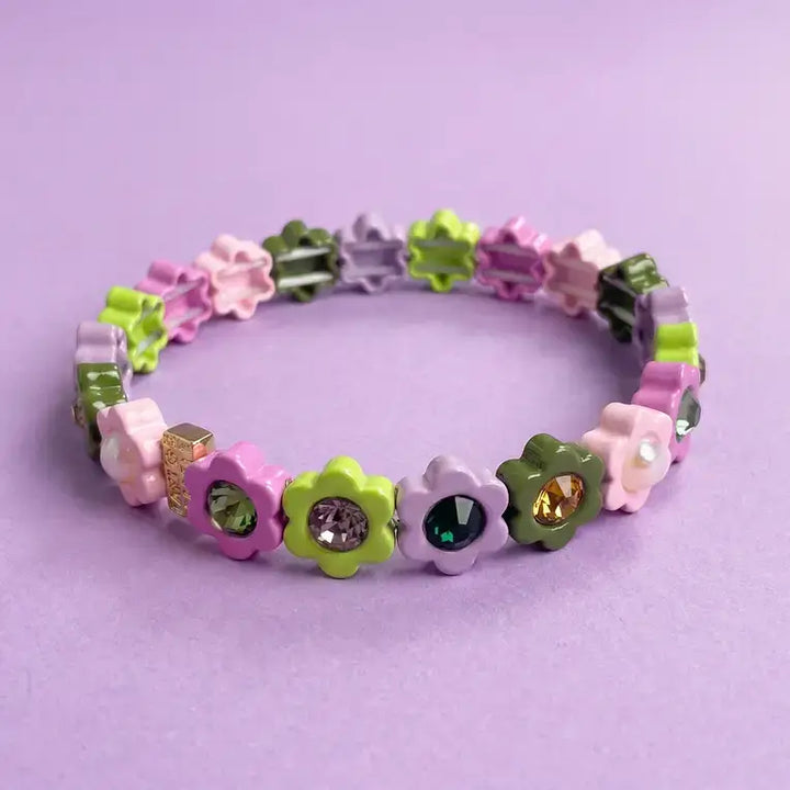 Accessories, Bracelets - Enamel Stretch Bracelet - Flowers - Daisy - - Cultured Cloths Apparel