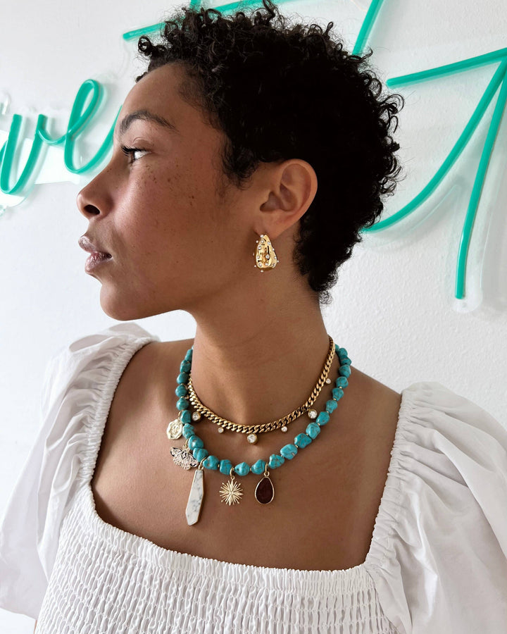 Accessories, Jewelry - Wallie Water Drop Pearl Crystal Earrings - - Cultured Cloths Apparel