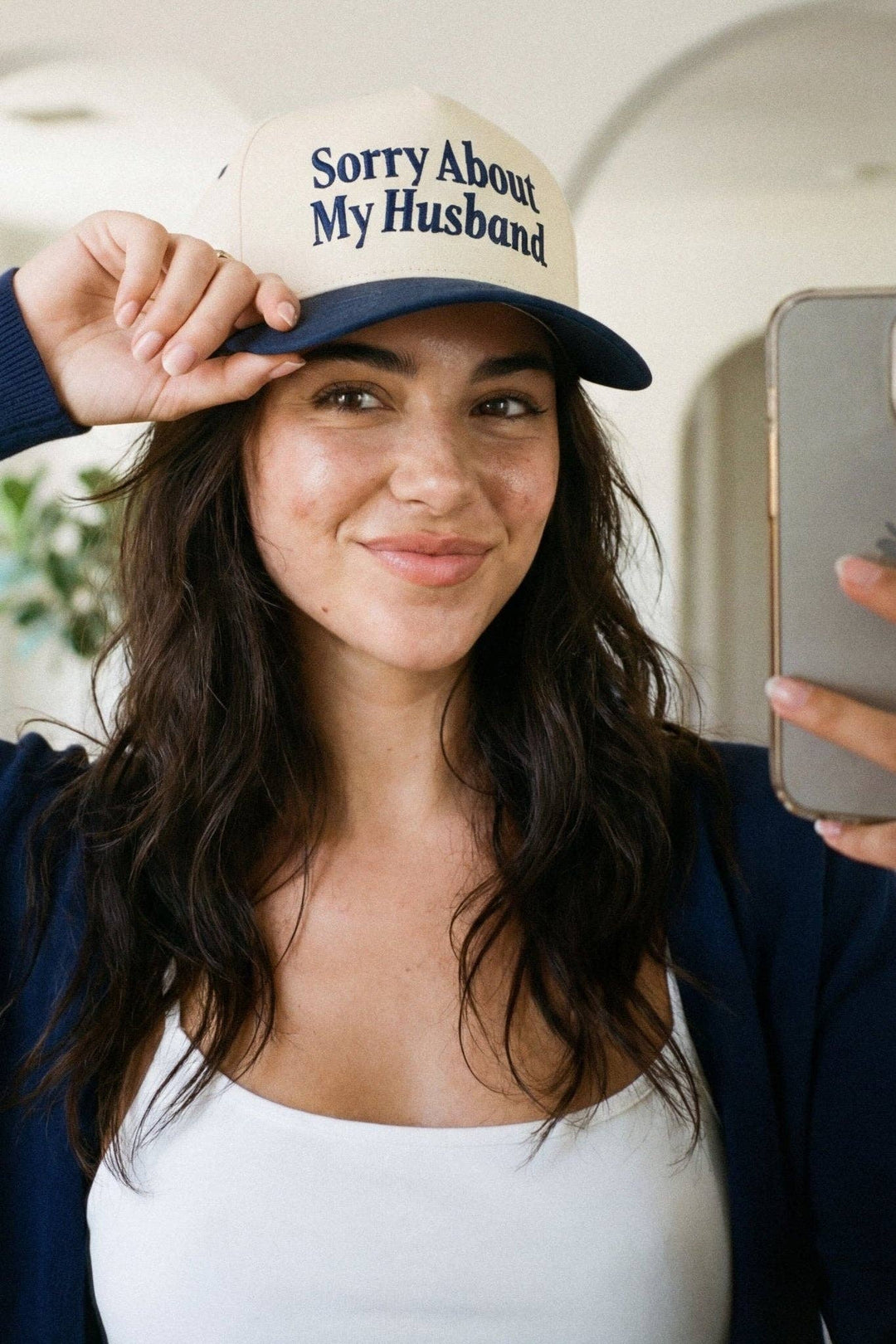 Hats - TCM0153 Sorry About My Husband Trucker Hat - - Cultured Cloths Apparel