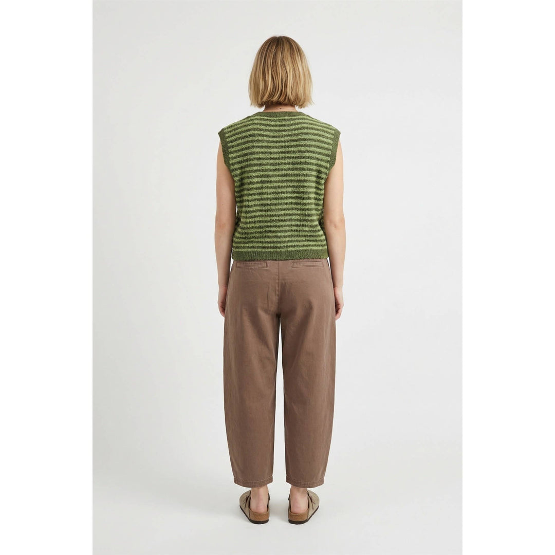 Stripe henley sweater vest