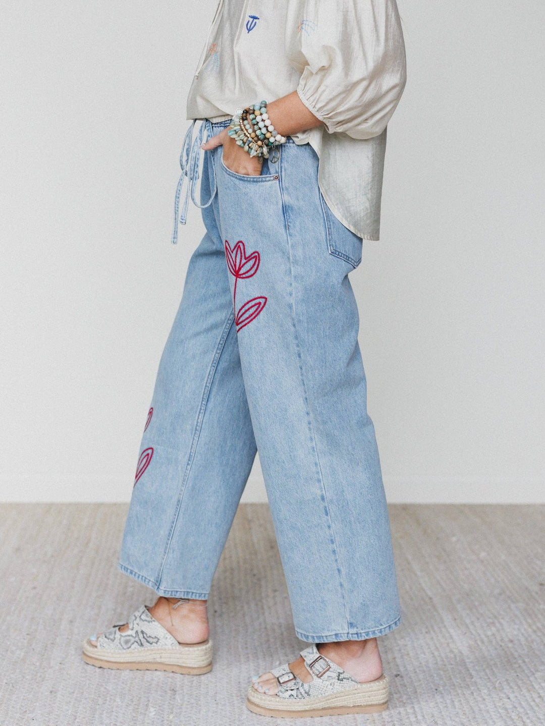 Pants - Soft Petal Denim Pants - Denim - - Cultured Cloths Apparel