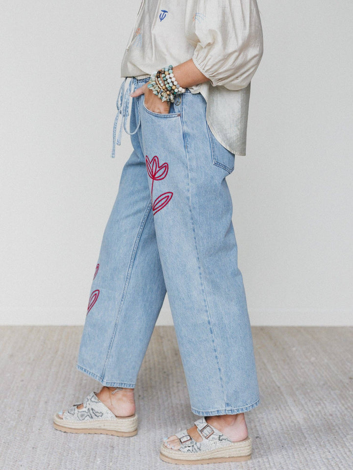 Pants - Soft Petal Denim Pants - Denim - - Cultured Cloths Apparel