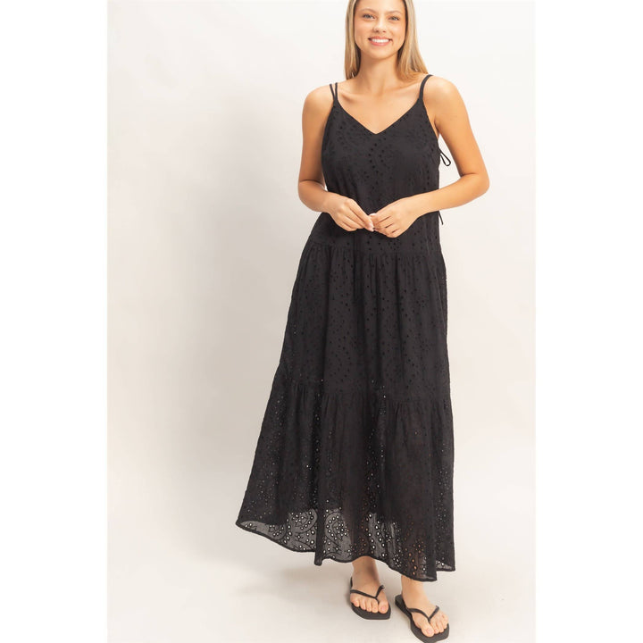 Dresses - Tiered Spaghetti Strap Maxi Dress - - Cultured Cloths Apparel
