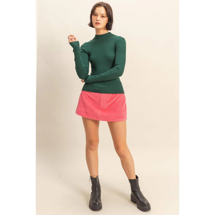 Women's Skirts - Flirty Corduroy Mid Waist Mini Skort - - Cultured Cloths Apparel