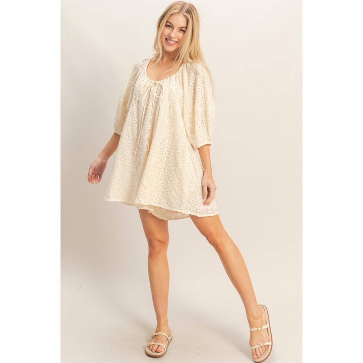 Women's Rompers - Eyelet Babydoll Romper - - Cultured Cloths Apparel