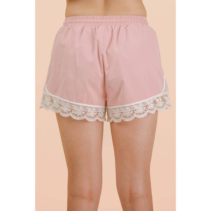 Shorts - Lace Trim Activewear Shorts - - Cultured Cloths Apparel