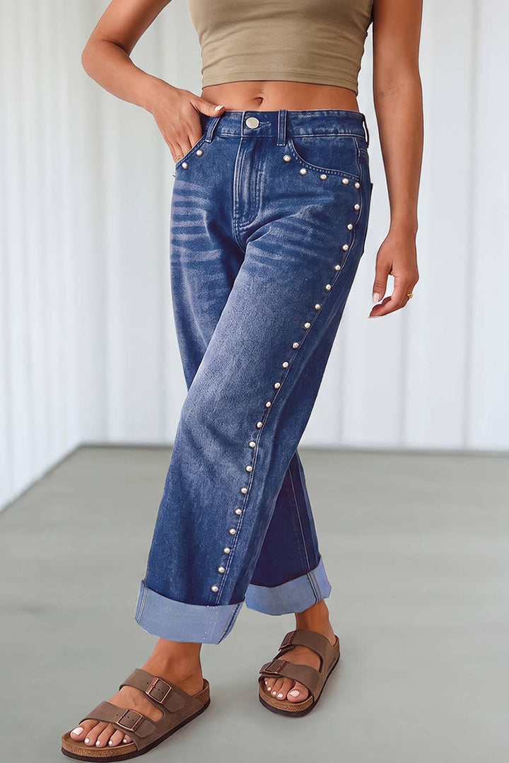 Denim - LAS Studs Decoration Casual Jeans (4-16) - - Cultured Cloths Apparel