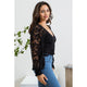 Women's Long Sleeve - Lace Cropped Top -  - Cultured Cloths Apparel