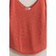 Women's Sleeveless - Try Your Luck V Neck Sleeveless Top - Brick - Cultured Cloths Apparel