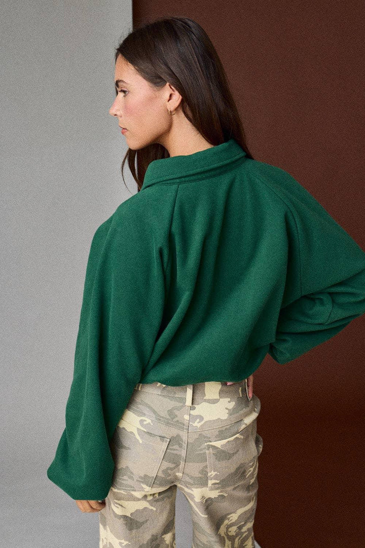 Oversized Long-Sleeve Polo