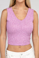 Women's Sleeveless - Ribbed Scoop Neck Cropped Sleeveless Top -  - Cultured Cloths Apparel